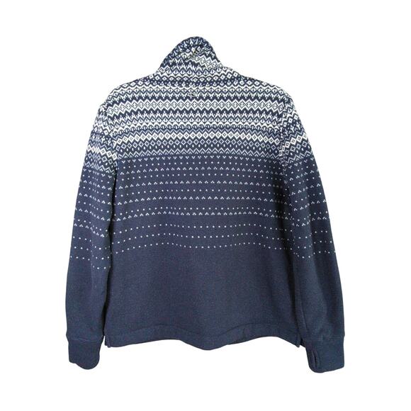 Vineyard Vines Sweater Womens M Blue Fair Isle Funnel Neckrbay - Picture 8 of 8